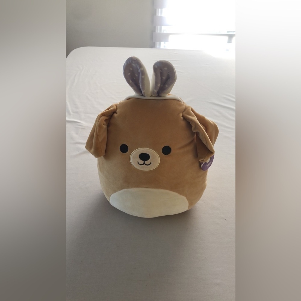 Squishmallow 16” Golden Retriever Dog with Bunny Ears Plush Soft & Squishy NWT - Picture 4 of 16